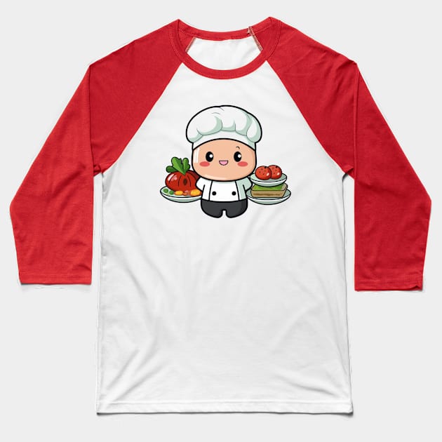 kawaii bento sushi T-Shirt cute  funny Baseball T-Shirt by nonagobich